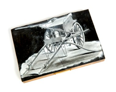 Kliché av brandspruta, 1880 - Hallwylska museet - 108569