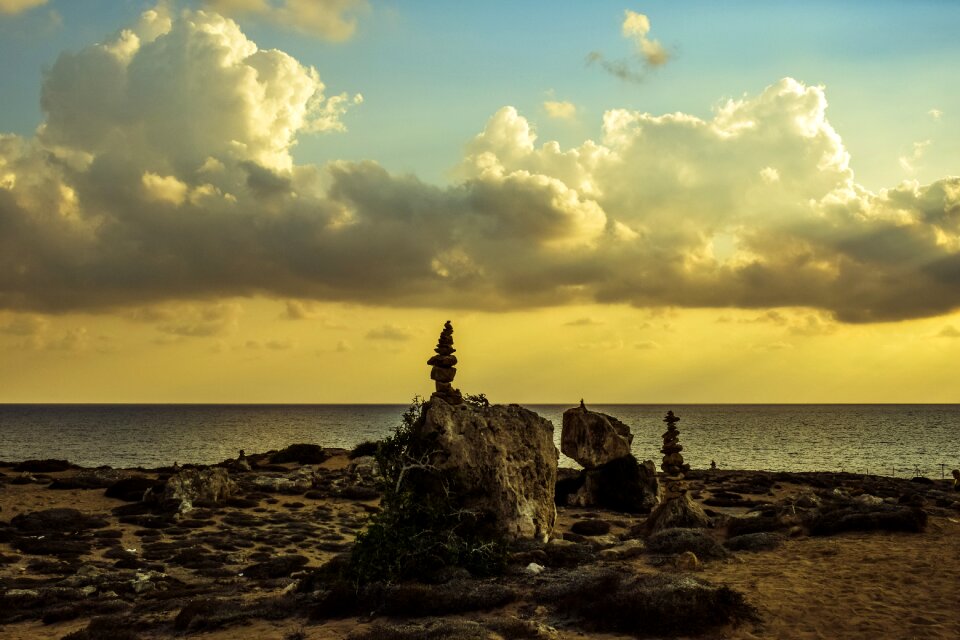 Landscape stones sky