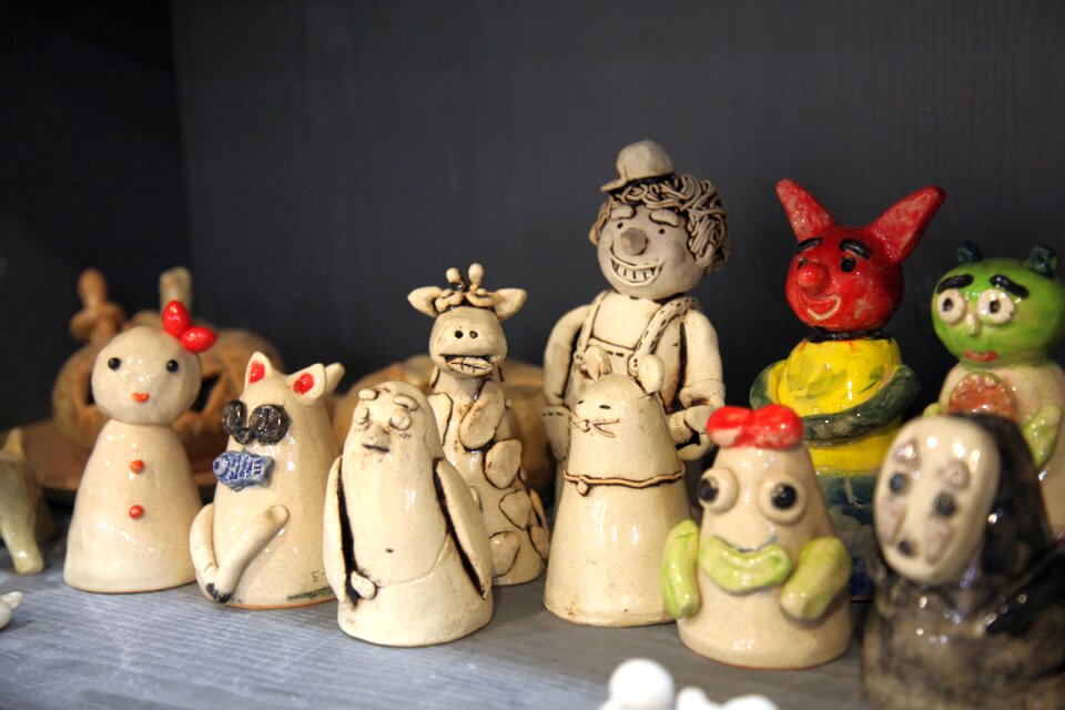 Porcelain doll hand-made clay