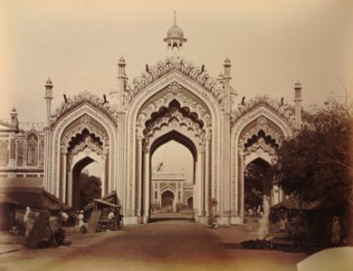 KITLV 91964 - Unknown - Gateway to Husainabad Imambara in Lucknow in India - Around 1860 photo