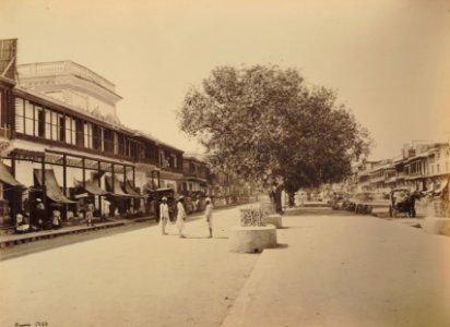 KITLV 91988 - Samuel Bourne - Chandney Chouk road at Delhi in India - Around 1860 photo