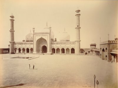 KITLV 91996 - Samuel Bourne - Jami mosque in Delhi - Around 1860