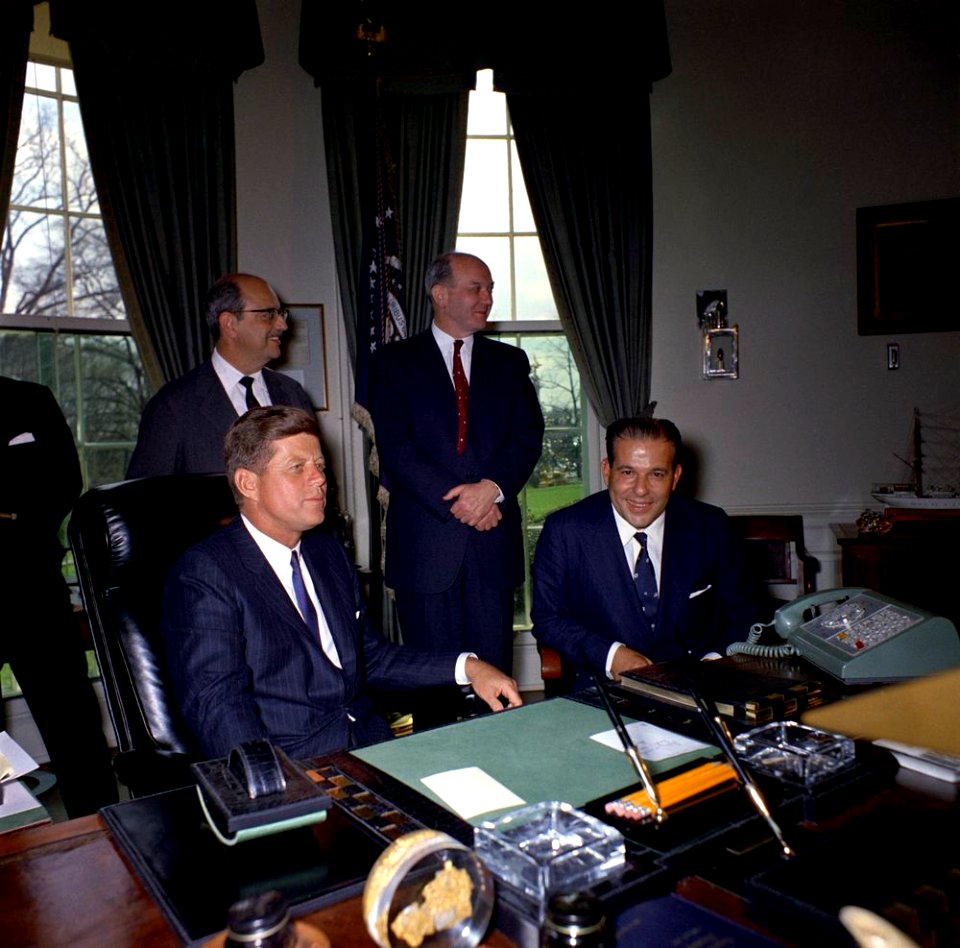 KN-C20807. President John F. Kennedy Meets with President João Goulart of Brazil