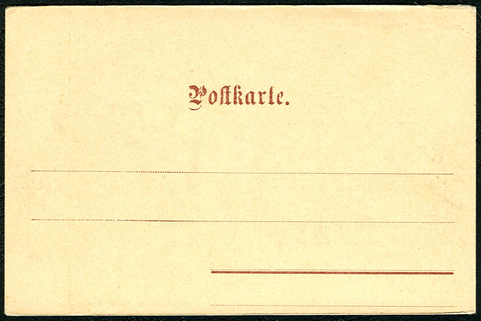 Knackstedt & Näther Stereoskopie 0696 Deutschland, Berlin, Victoria-Park, Adressseite der Postkarte, ungeteilte Anschriftenseite
