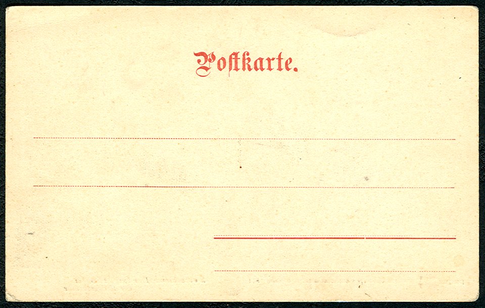 Knackstedt & Näther Stereoskopie 0871 Deutschland, Hamburg, Fleth bei der Reimersbrücke, Adressseite der Postkarte, ungeteilte Anschriftenseite