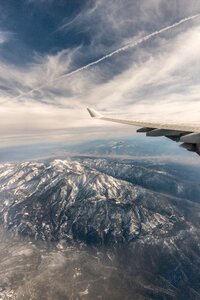 Sky clouds airplane photo