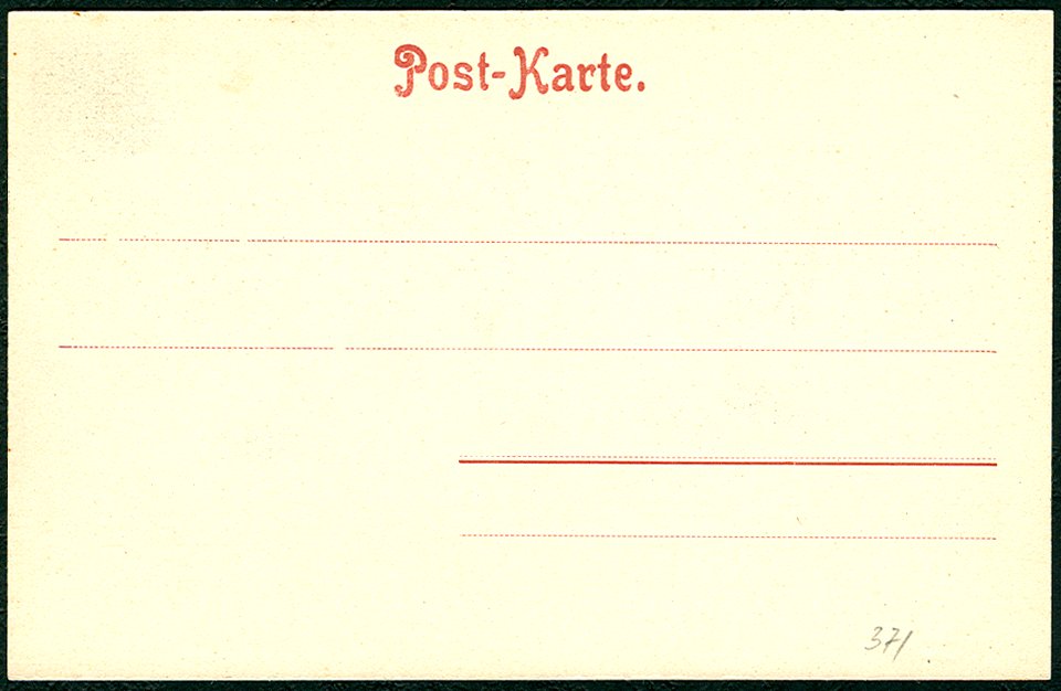 Knackstedt & Näther Stereoskopie 0818 Hamburg.Freihafen, Lagerhäuser. Adressseite der Postkarte