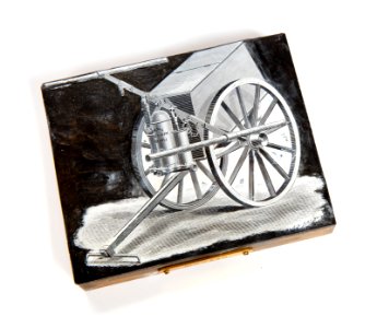 Kliché av brandspruta, 1880 - Hallwylska museet - 108570