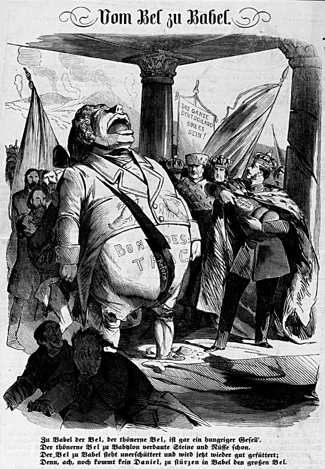 Kladderadatsch 1863 0156 bel babel bundestag