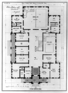Knox County Court House, at Knoxville, Tenn.- First story plan - plate 32 LCCN2003654651