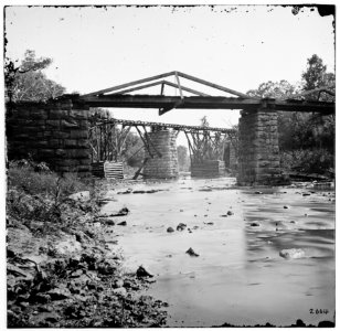 Knoxville, Tennessee (vicinity). Railroad bridge across Platt creek LOC cwpb.02138