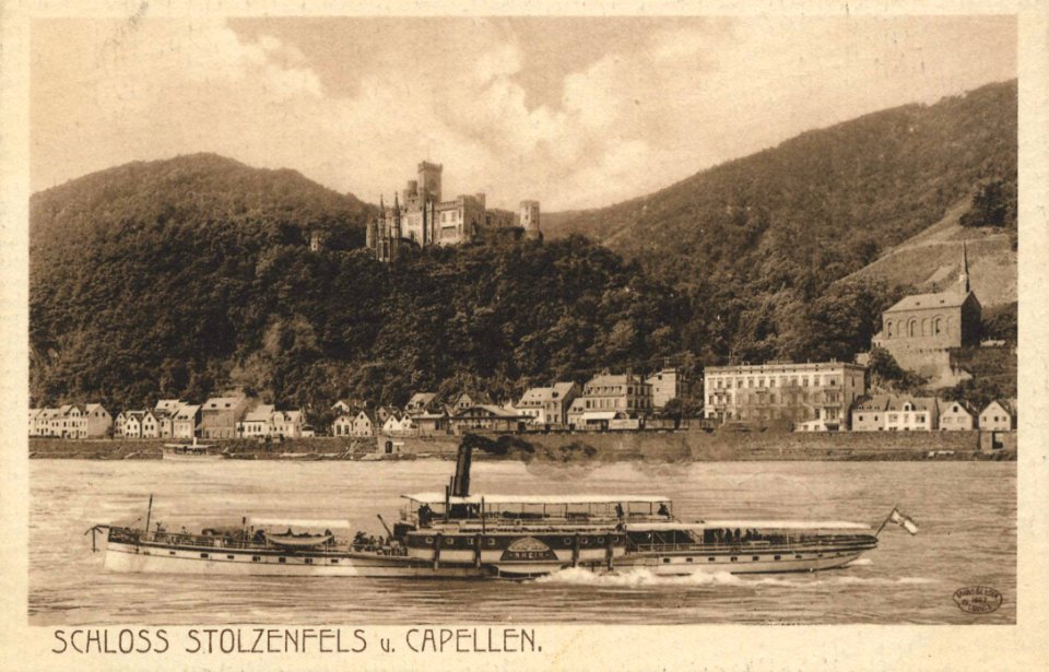 Koblenz (Rhein), Rheinland-Pfalz - Schloss Stolzenfels und Capellen (2) (Zeno Ansichtskarten)