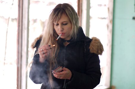 Light it cigarette smoke the ruins of the