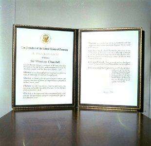 KN-C27866. Proclamation Declaring Sir Winston Churchill an Honorary Citizen of the United States