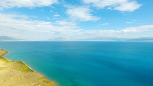 Sailimu lake sky uav photo