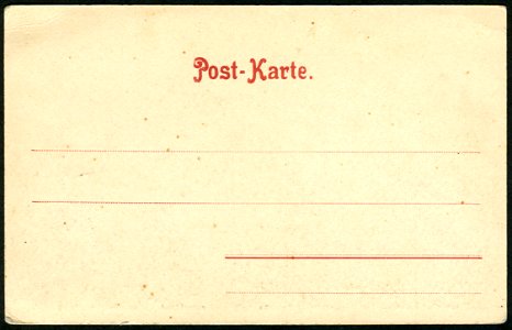 Knackstedt & Näther Stereoskopie 0659 Deutschland, Schloss Stollberg, Harz, Adressseite, ungeteilte Rückseite der Postkarte
