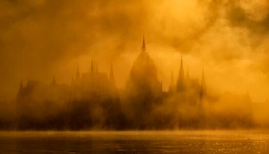 Castle dark raining