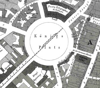 Koenigsplatz Kassel map 1877