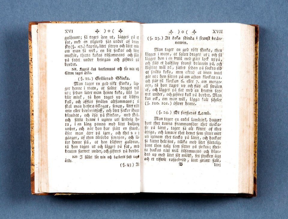 Kokbok av Margareta Elzberg Försök till en pålitelig matrednings-bok, 1759 - Skoklosters slott - 86055