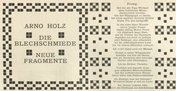 Koloman Moser Arno Holz Die Blechschmiede Ver Sacrum 1901
