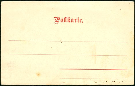 Knackstedt & Näther Stereoskopie 0573 Deutschland. Harz, das Bodethal, Adressseite der Postkarte unter den Geschmacksmustern DRGMs 83768 und 92395