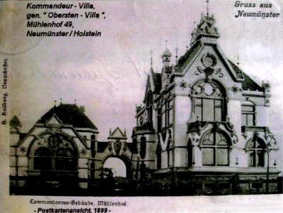 Kommandeur-Villa, genannt Obersten-Villa, Neumünster, 1899