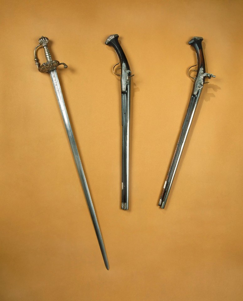 Kollage med vapen - Skoklosters slott - 22425