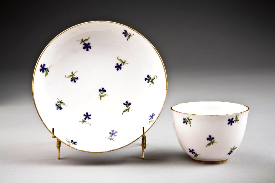 Kopp med fat. Oude-Amstel. Holland. 7075 - Hallwylska museet - 86779