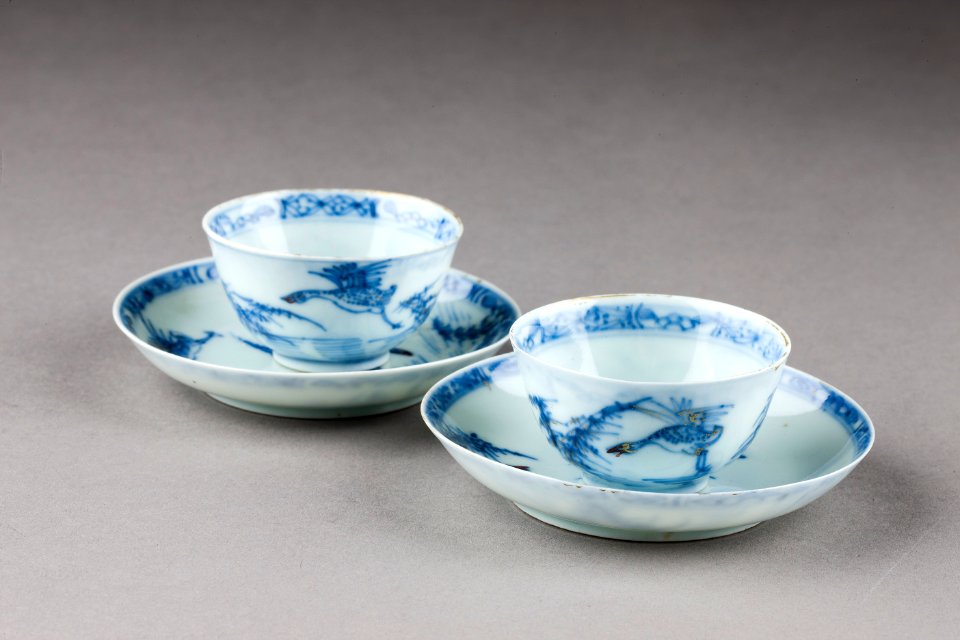 Koppar med fat, 2 st - Hallwylska museet - 95781