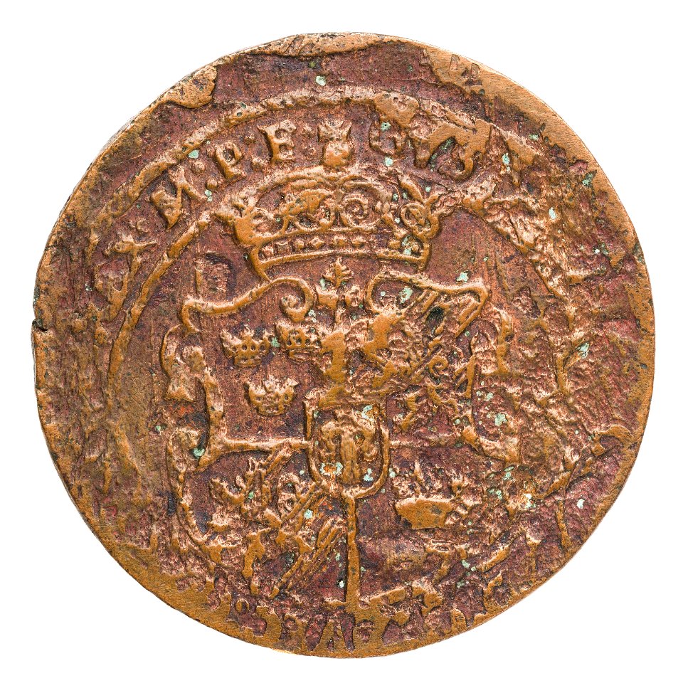 Kopparmynt, ettöring, 1627 - Skoklosters slott - 109215