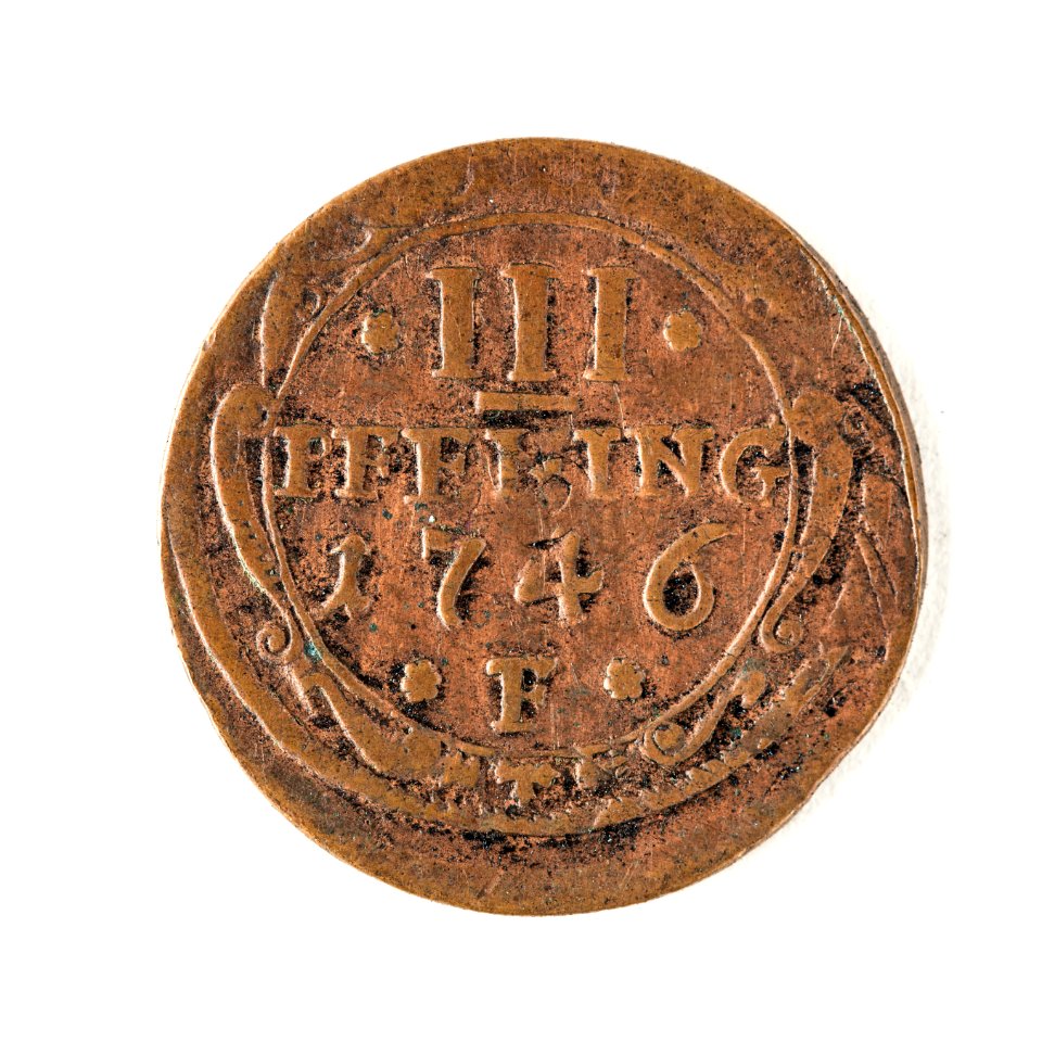 Kopparmynt, 3 pfennig, 1746 - Skoklosters slott - 109691