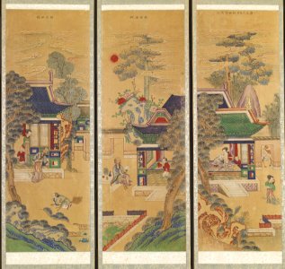 Korean - Ten-panel Folding Screen with Scenes of Filial Piety - Walters 35199 - Detail C