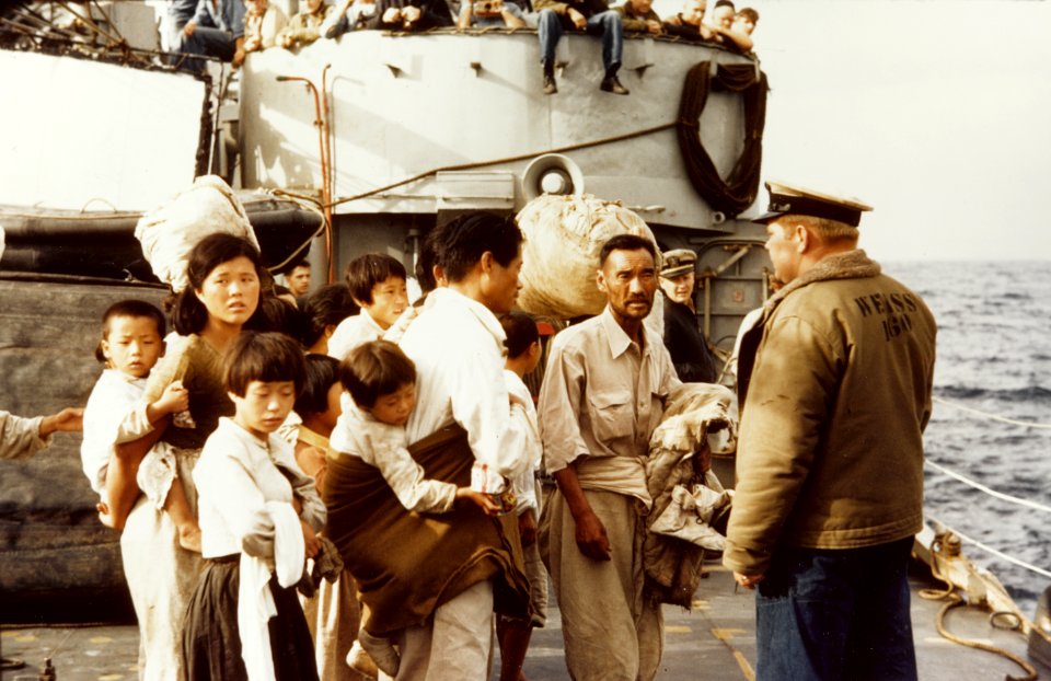 Korean War refugees aboard USS Weiss (APD-135), 16 September 1952 (80-G-K-14209)