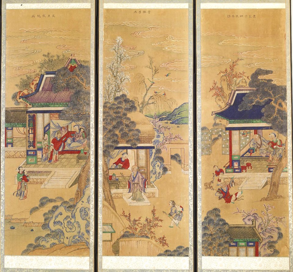Korean - Ten-panel Folding Screen with Scenes of Filial Piety - Walters 35199 - Detail E