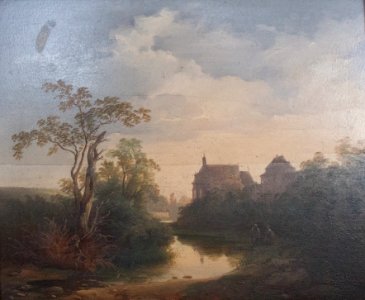 Korompay, Leopold - Countryside with castle, 1821 - East Slovak Museum, 2018-05-24-2