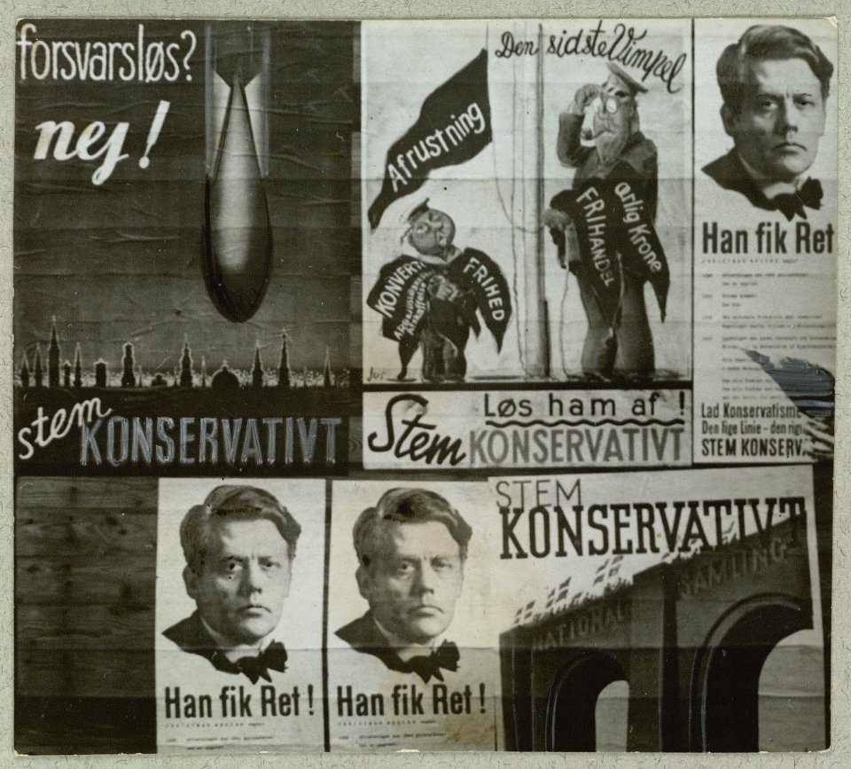 Konservative plakater ved folketingsvalget 1935 (DH007910)