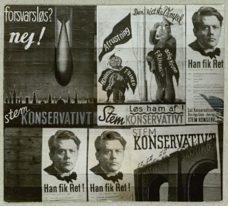 Konservative plakater ved folketingsvalget 1935 (DH007910)
