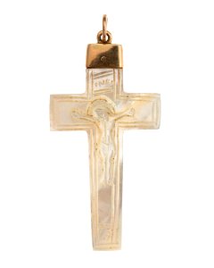 Kors av guld och pärlemo med Jesusrelief, 1800-tal - Hallwylska museet - 110367 photo