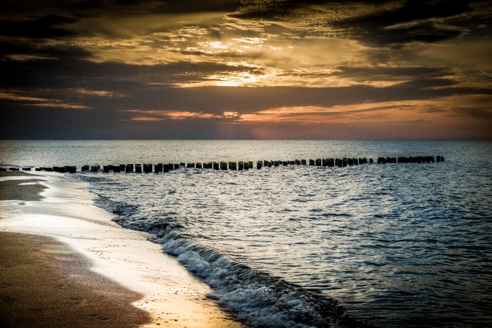 Beach sand the baltic sea