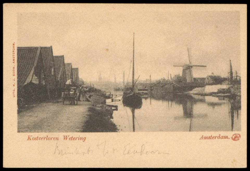 Kostverlorenvaart. Uitgave N.J. Boon, Amsterdam, Afb PBKD00023000001