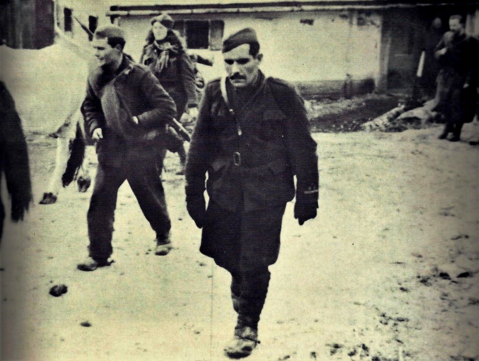 Komandant Šercerjeve brigade Jakob Rihar-Jaka med pohodom 14. divizije