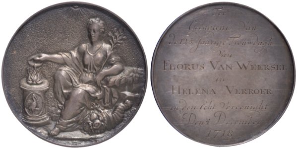 Koperen huwelijk van Florus van Weersel en Helena Verroer (1696-1780), objectnr PA 729