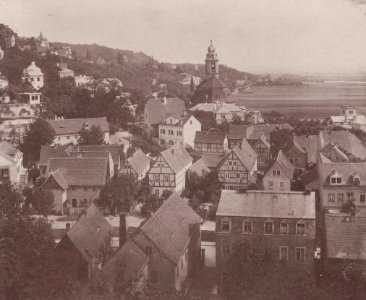 Kotzsch, Carl Friedrich August - Loschwitz, elbaufwärts vom Burgberg gesehen (Zeno Fotografie)