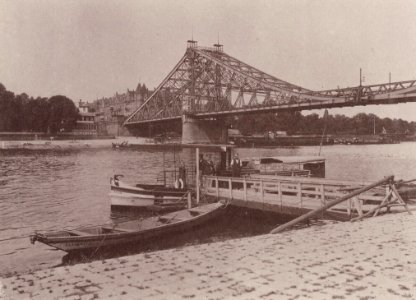 Kotzsch, Carl Friedrich August - Fähre und Blaues Wunder (Zeno Fotografie)