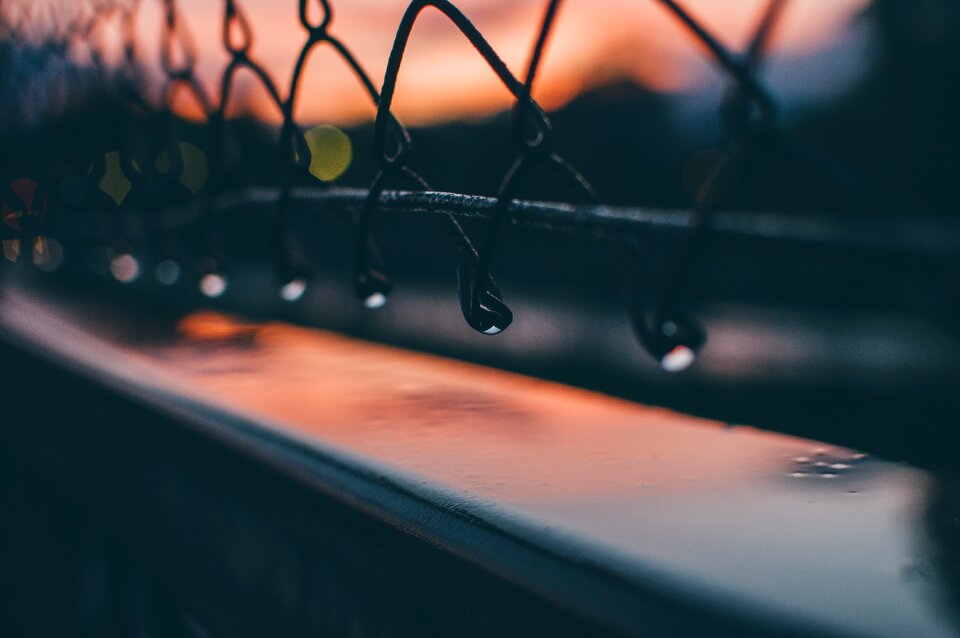 Bokeh dark sunset