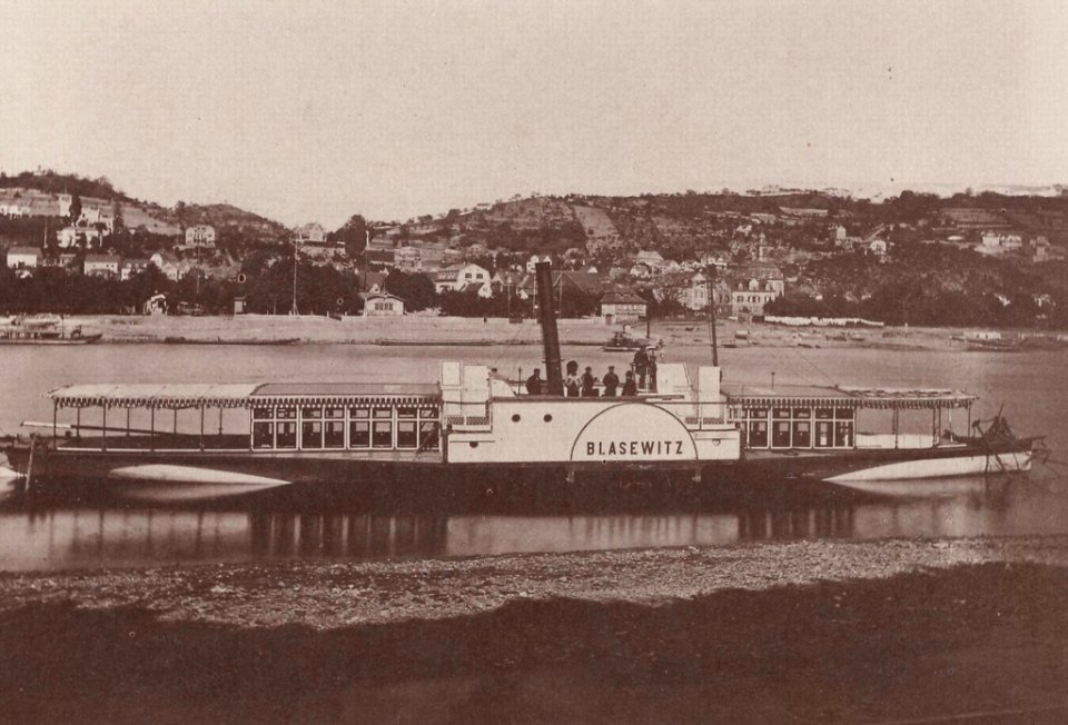 Kotzsch, Carl Friedrich August - Loschwitz mit Fährboot (Zeno Fotografie)