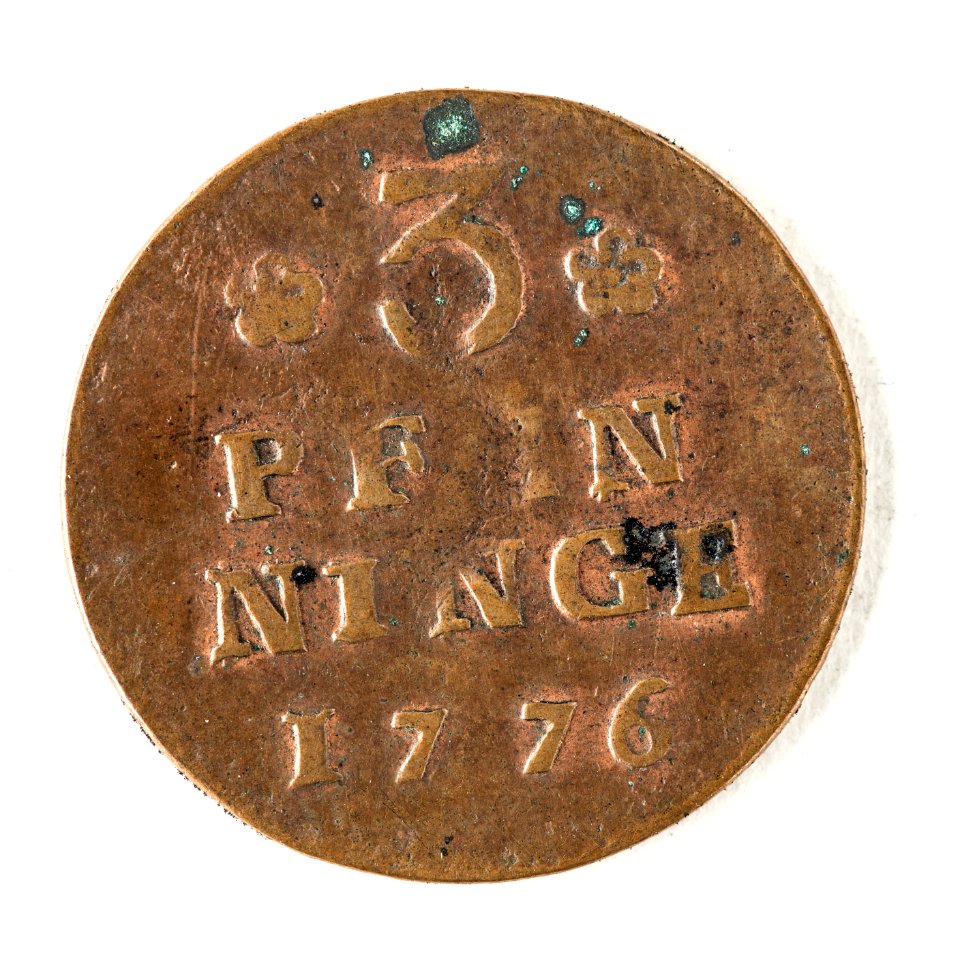 Kopparmynt, 3 pfenning, 1776 - Skoklosters slott - 109750