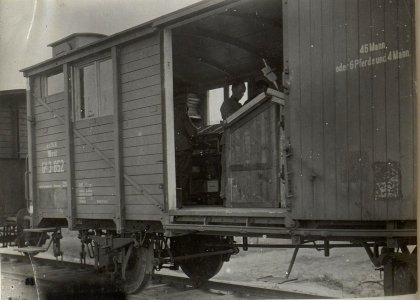 Kowel, Feldbuchdruckerei-Zug, Setzersaal.II. (BildID 15676888)