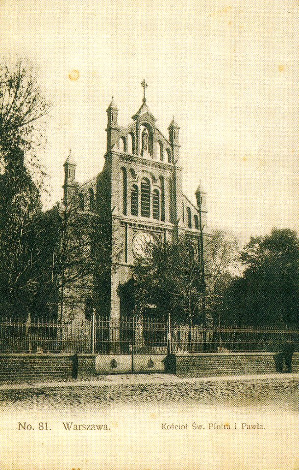 Kościół św. Piotra i Pawła w Warszawie 1908