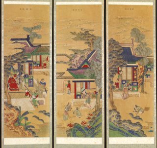 Korean - Ten-panel Folding Screen with Scenes of Filial Piety - Walters 35199 - Detail B